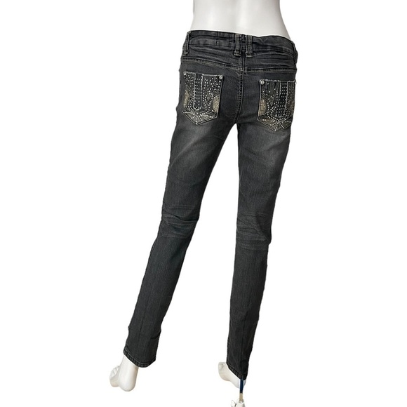 BEBE Black Denim Jeans Size 29 - Picture 3 of 9